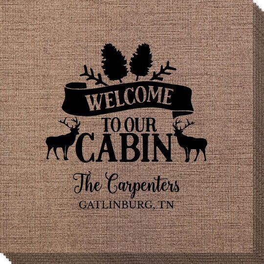 Welcome to Our Cabin Bamboo Luxe Napkins